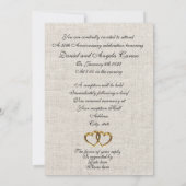 50th Anniversary vow renewal Invitation Kaart (Achterkant)