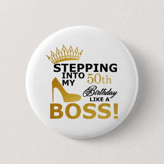 50th-BDay Ronde Button 5,7 Cm