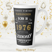 50th Birthday 1976 Legendary Retro Latte Mok