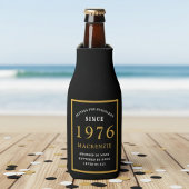 50th Birthday 1976 Name Elegant Chic Black Gold Flesjeskoeler