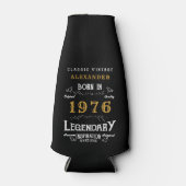 50th Birthday 1976 Name Legend Chic Black Gold Flesjeskoeler (Voorkant)