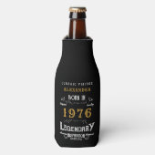 50th Birthday 1976 Name Legend Chic Black Gold Flesjeskoeler (Fles Voorkant)