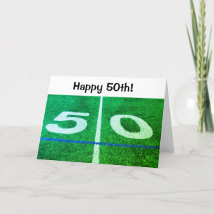 50th Birthday 50 yard line football field Kaart