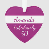 50th Birthday Ajouter le nom Fabully 50 rose ornem (devant)
