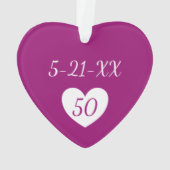 50th Birthday Ajouter le nom Fabully 50 rose ornem (dos)