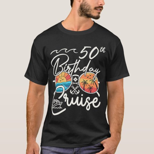 50th Birthday Cruise Squad 2023 Matching Party Fa T-shirt (Voorkant)