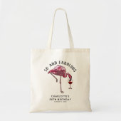 50th Birthday Flamingo 50 and Fab Novelty Custom Tote Bag (Voorkant)
