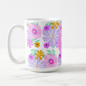 50th birthday floral romantic classic pretty Mug (Gauche)
