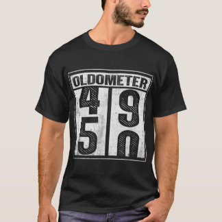 50th Birthday Funny Gift Men Women Oldometer 4950  T-shirt