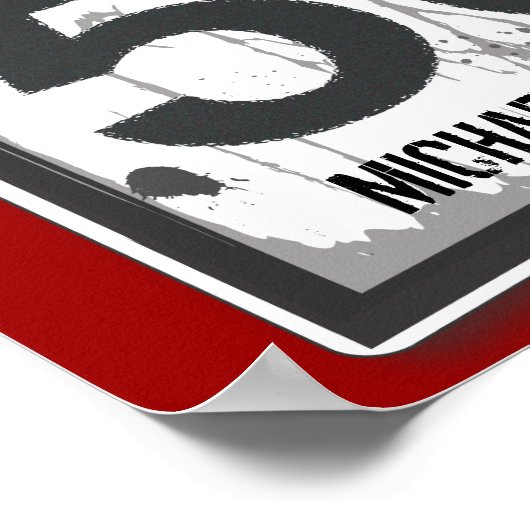 50th Birthday Funny Grungy Speed Limit Sign Poster (Hoek)