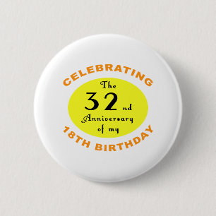 50th Birthday Gag Gift Ronde Button 5,7 Cm