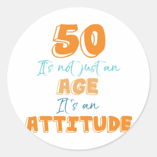 50th Birthday Gag Gift Ronde Sticker (Voorkant)