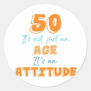50th Birthday Gag Gift Ronde Sticker