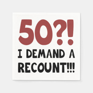 50th Birthday Gag Gift Servet