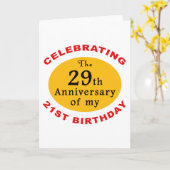 50th Birthday Gag Gifts Kaart (Gele Bloem)