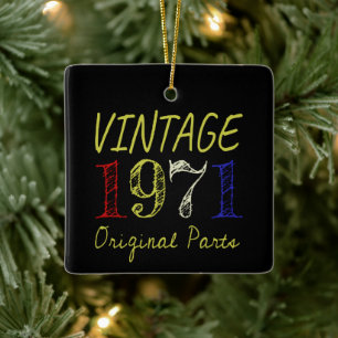 50th Birthday Gift  Retro 1971 Keramisch Ornament