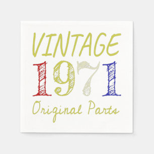 50th Birthday Gift Retro 1971 Servet
