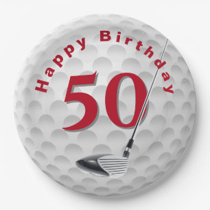 50th Birthday Golf Ball Design Paper Bord