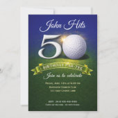 50th Birthday Golf Theme  Kaart (Voorkant)