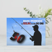 50th Birthday Invitation - Gevist/betrokken Kaart (Staand voorkant)