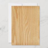 50th Birthday Invitation Rustic Wood Kaart (Achterkant)