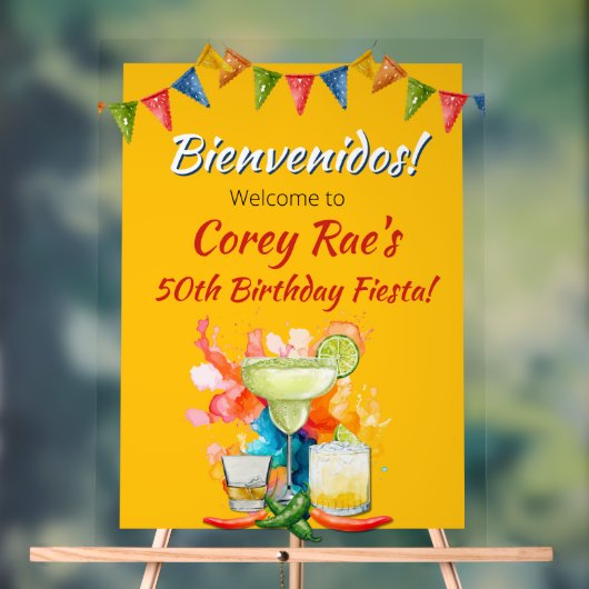 50th Birthday Mexican Fiesta Bienvenidos Welcome (Neutre)