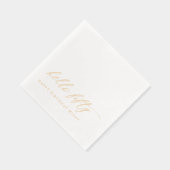 50th Birthday Modern Elegant Gold Hello Fifty (Droite)