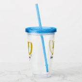 50th Birthday Naam toevoegen Datum Jaar Black sjab Acryl Drinkbeker (Links)