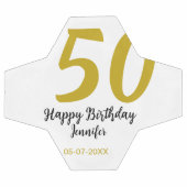 50th Birthday Naam toevoegen Datum Jaar Black sjab Voetbal (Enkel)