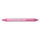 50th Birthday Number Pattern Pink and White Zwarte Inkt Pen (Achterkant)
