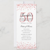 50th Birthday Party Programme Merci U Rose Gold (Devant)
