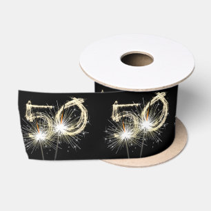 50th Birthday Party Sparklers on Black Lint