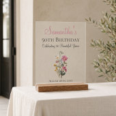 50th Birthday Party Wildflower Keepsake