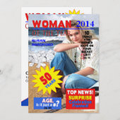 50th Birthday PHOTO Uitnodiging - Hoesje van het T (Voorkant / Achterkant)