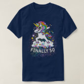 50th birthday unicorn cool dabbing t-shirt (Design voorkant)