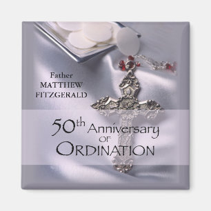 50th Custom Name Ordination Jubileum Chalice Magneet