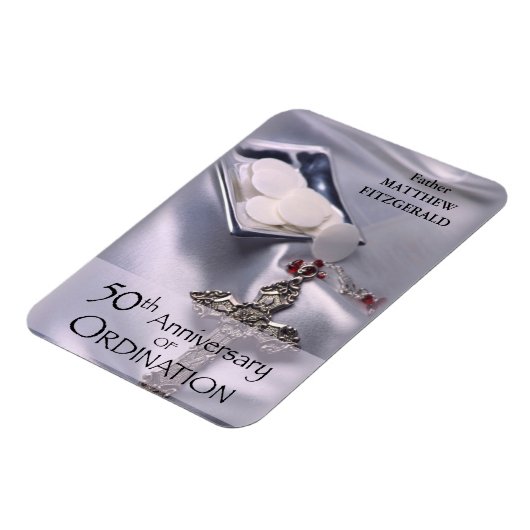 50th Custom Name Ordination Jubileum Chalice Magneet (Linkerzijde)