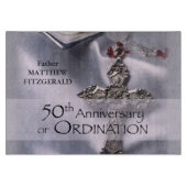 50th Custom Name Ordination Jubileum Chalice Snijplank (Voorkant)