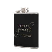 50th Gold Wedding Anniversary Gift Heupfles (Links)