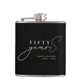 50th Gold Wedding Anniversary Gift Heupfles (Voorkant)