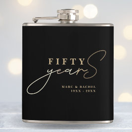 50th Gold Wedding Anniversary Gift Heupfles