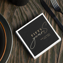 50th Gold Wedding Anniversary Servet