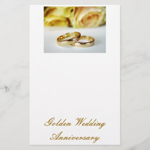50th Golden Wedding Jubileum Briefpapier