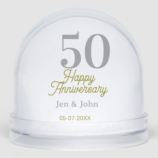 50th happy anniversary name date silver gold date  (Avant)