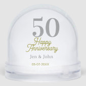 50th happy anniversary name date silver gold date  (Arrière)