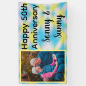 50th Jubileum Tie Dye One Foto Spandoek (Verticaal)