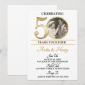 50th Milestone Anniversary Party Invitation Kaart (Voorkant / Achterkant)