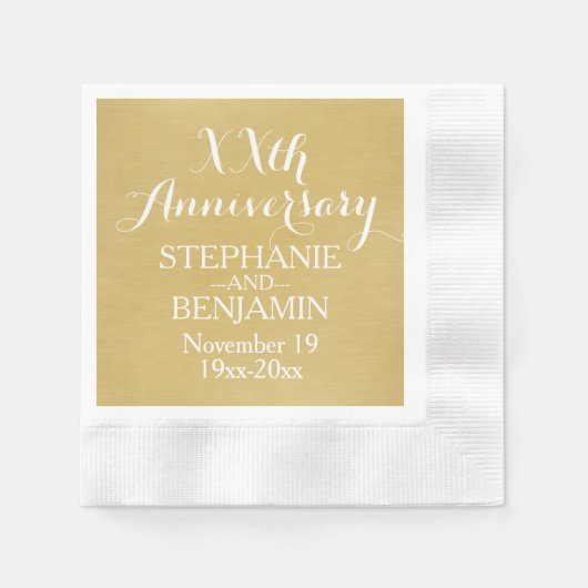 50th of ander Jubileum van het Weddenschap Geperso Servetten (Voorkant)
