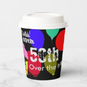 50th Over the Hill Pink Cupcake Name Papieren Bekers (Links)