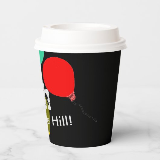 50th Over the Hill Pink Cupcake Name Papieren Bekers (Achterkant)